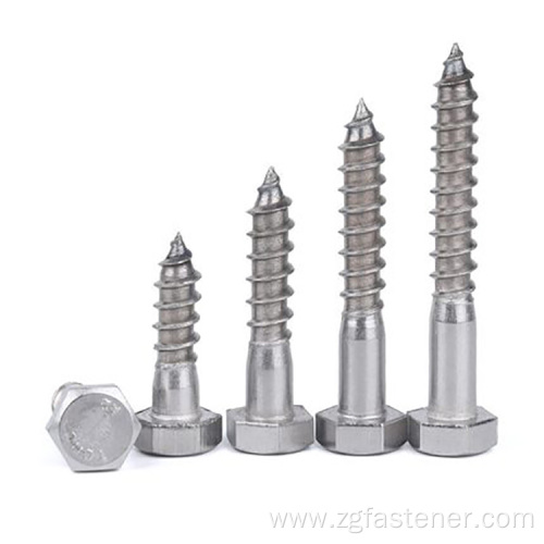 Stainless steel304 Hexagon head wood screws DIN571